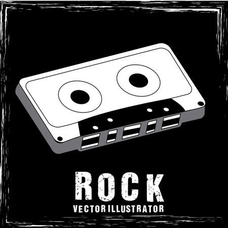 abstract special cassette on special rock backgroundのイラスト素材