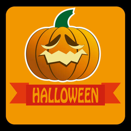abstract terror pumpkin on special halloween backgroundのイラスト素材