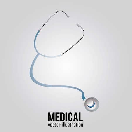 abstract medical stethoscope on special gray backgroundのイラスト素材