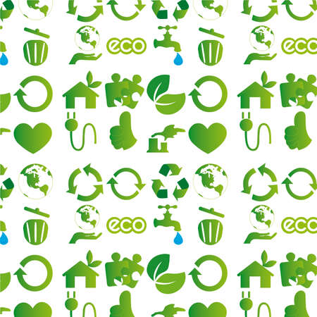 abstract eco symbols making a special backgroundのイラスト素材