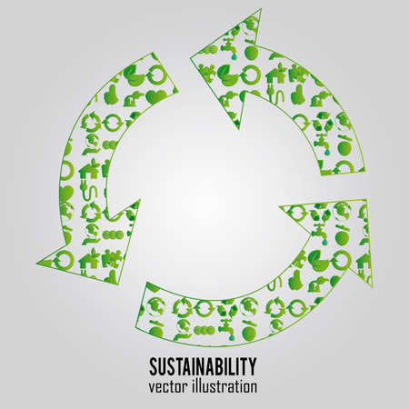 abstract eco symbol on special gray backgroundのイラスト素材