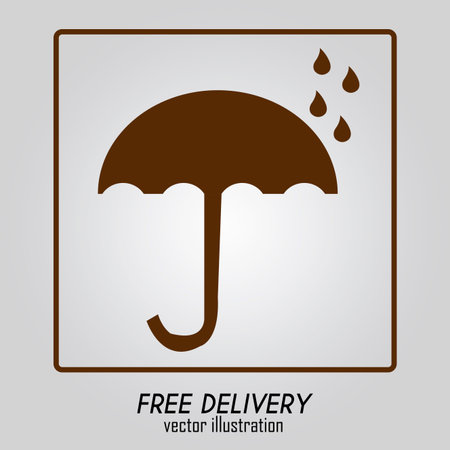 abstract delivery symbol on special gray backgroundのイラスト素材