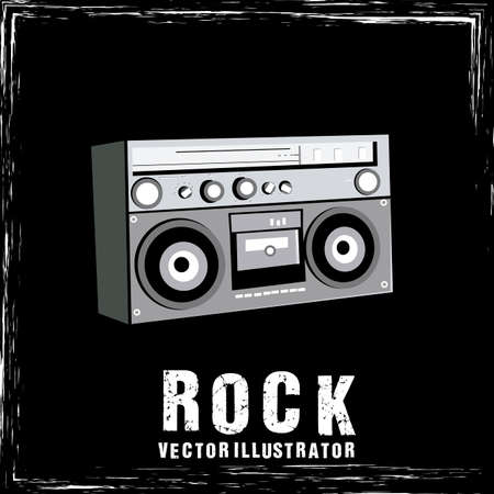 abstract special radio on special rock backgroundのイラスト素材