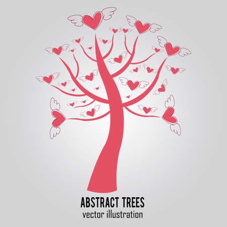 abstract tree with special leaf on special backgroundのイラスト素材