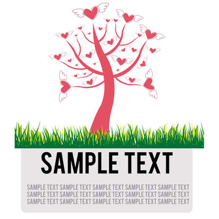 abstract tree with special leaf on special backgroundのイラスト素材