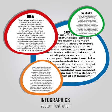abstract graphic with some information on gray backgroundのイラスト素材