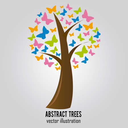 abstract tree with special leaf on special backgroundのイラスト素材
