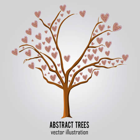 abstract tree with special leaf on special backgroundのイラスト素材