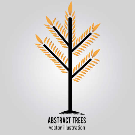 abstract tree with special leaf on special backgroundのイラスト素材