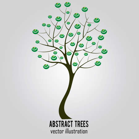 abstract tree with special leaf on special backgroundのイラスト素材