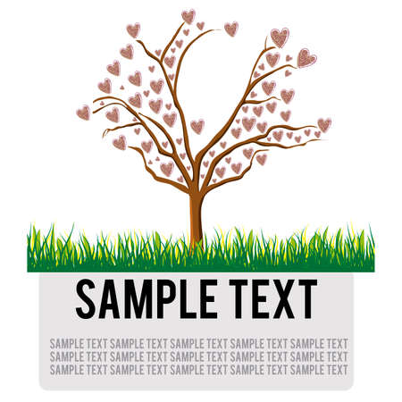 abstract tree with special leaf on special backgroundのイラスト素材