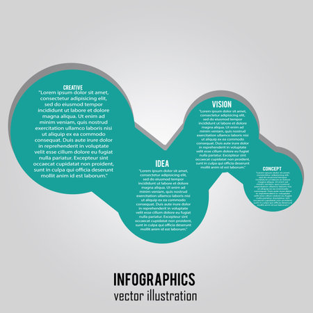 abstract information on special shapes with blue colorのイラスト素材