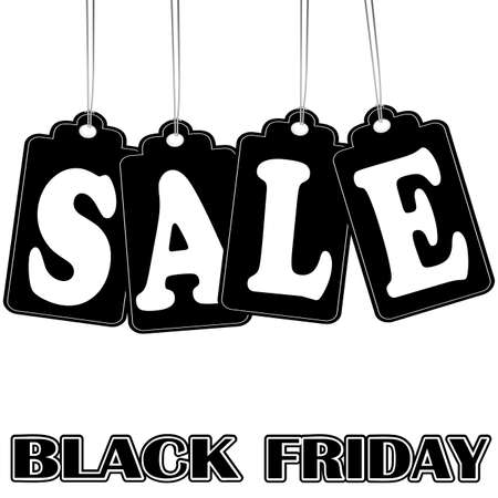 abstract black friday label on white backgroundのイラスト素材