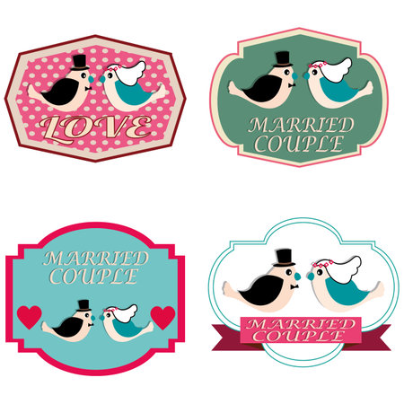 abstract love labels on a white backgroundのイラスト素材