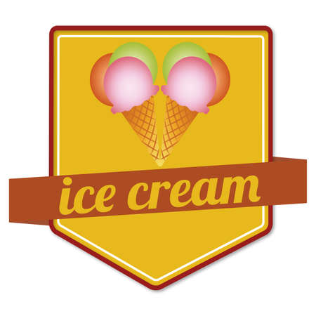 abstract ice cream on a white backgroundのイラスト素材