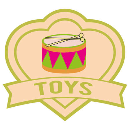 abstract drums label on a white backgroundのイラスト素材