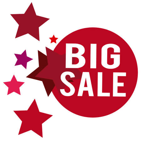 abstract big sale label on white backgroundのイラスト素材