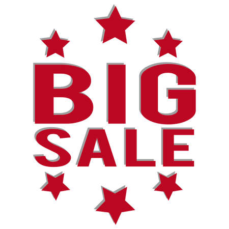 abstract big sale label on white backgroundのイラスト素材