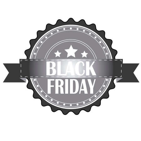 abstract black friday label on white backgroundのイラスト素材