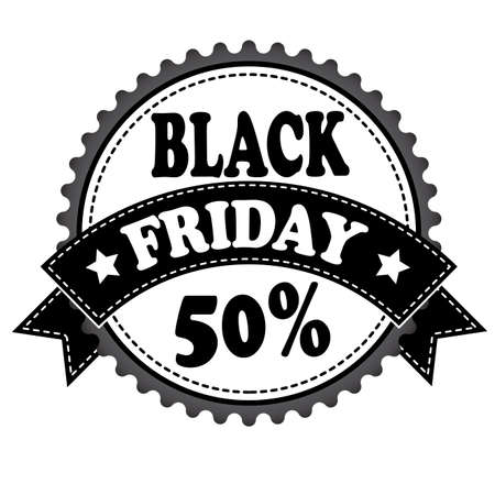 abstract black friday label on white backgroundのイラスト素材