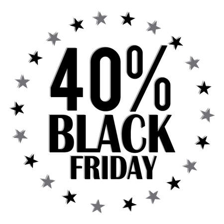 abstract black friday label on white backgroundのイラスト素材
