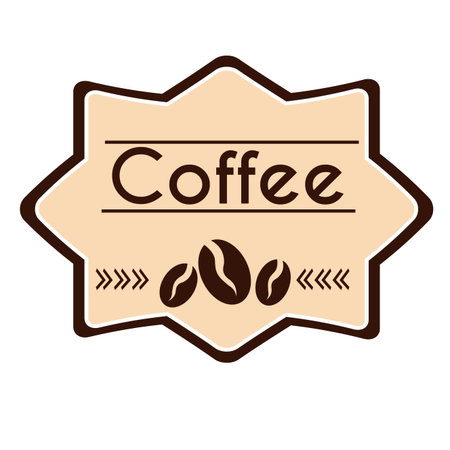 abstract special coffee label on white backgroundのイラスト素材