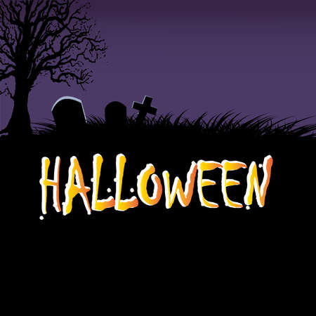 abstract halloween background with dark terror objectsのイラスト素材