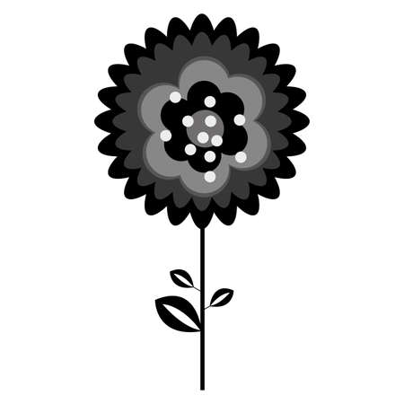 abstract cute flower with special leaf on white backgroundのイラスト素材