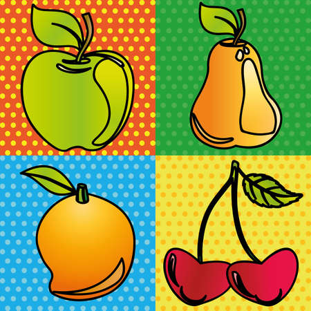 abstract pop art object on special pop art backgroundのイラスト素材