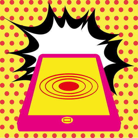 abstract pop art object on special pop art backgroundのイラスト素材