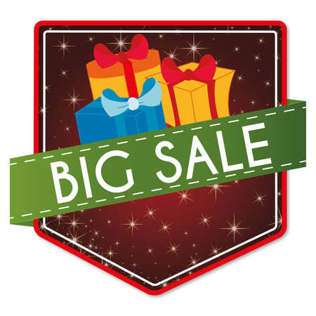 abstract Christmas sale label on white backgroundのイラスト素材