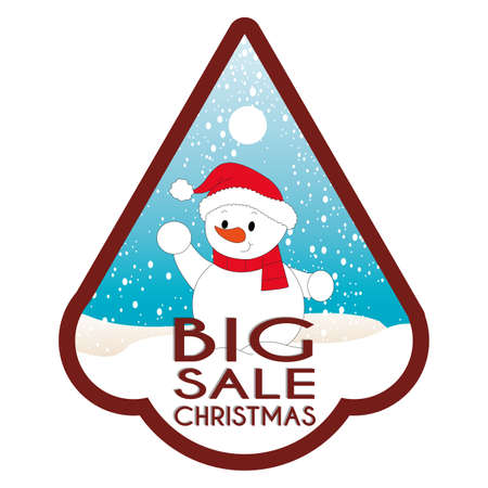 abstract Christmas sale label on white backgroundのイラスト素材