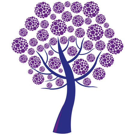 abstract cute tree on a white backgroundのイラスト素材