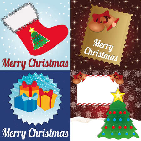 abstract merry christmas background with special objectsのイラスト素材