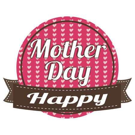 abstract mother's day label on a white backgroundのイラスト素材
