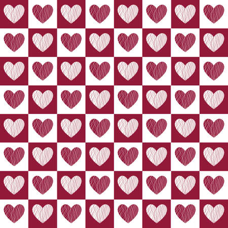 abstract hearts with different color making a special backgroundのイラスト素材