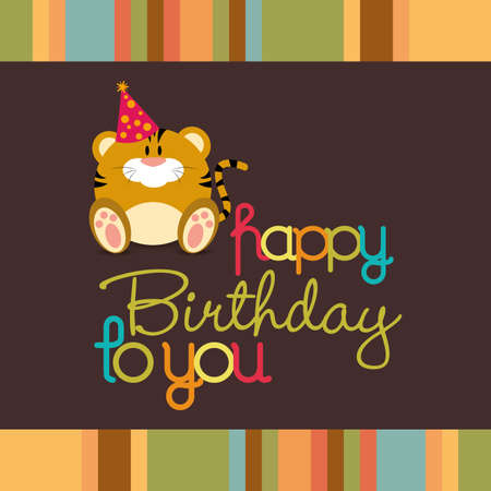 abstract happy birthday text on special backgroundのイラスト素材