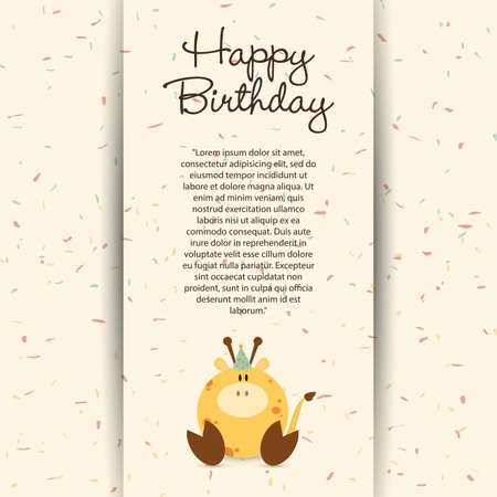 abstract happy birthday text on special backgroundのイラスト素材