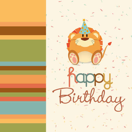abstract happy birthday text on special backgroundのイラスト素材