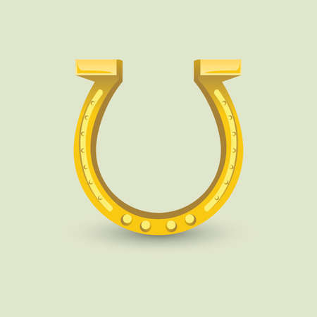 abstract gold horseshoe on a special backgroundのイラスト素材