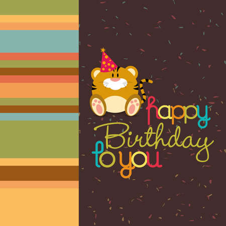 abstract happy birthday text on special backgroundのイラスト素材