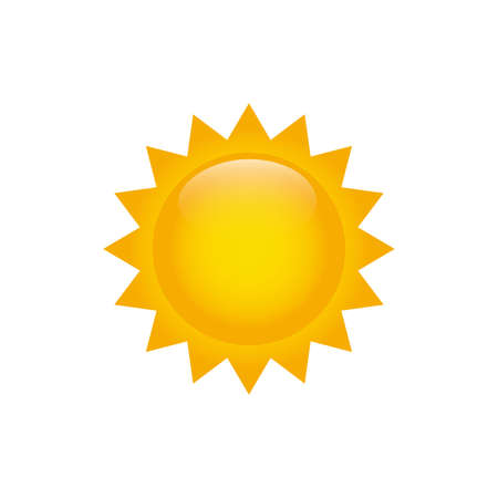 abstract cute sun on a white backgroundのイラスト素材