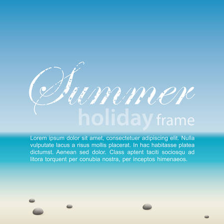 abstract summer holiday vacations background with special objectsのイラスト素材