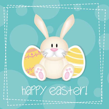 abstract Happy easter background with special objectsのイラスト素材