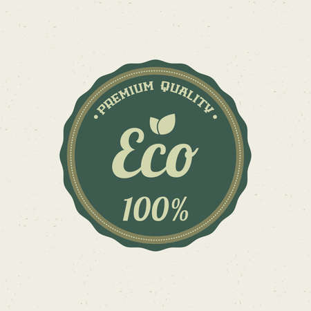 abstract eco planet label on a white backgroundのイラスト素材