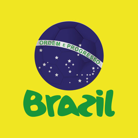 abstract background with a brazil allusive objectsのイラスト素材