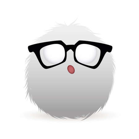 abstract expression face on a white backgroundのイラスト素材