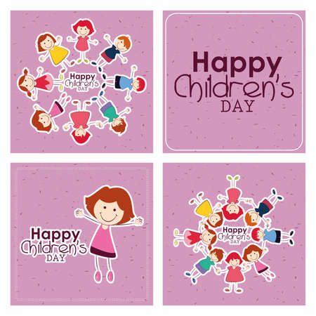 abstract children's day text on a special backgroundのイラスト素材