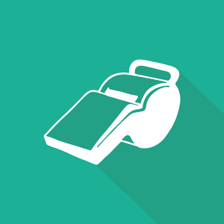 abstract fitness object with shadow effect on a blue backgroundのイラスト素材