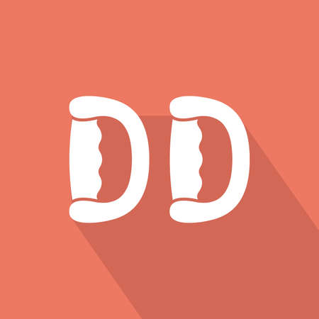 abstract fitness object with shadow effect on a red backgroundのイラスト素材